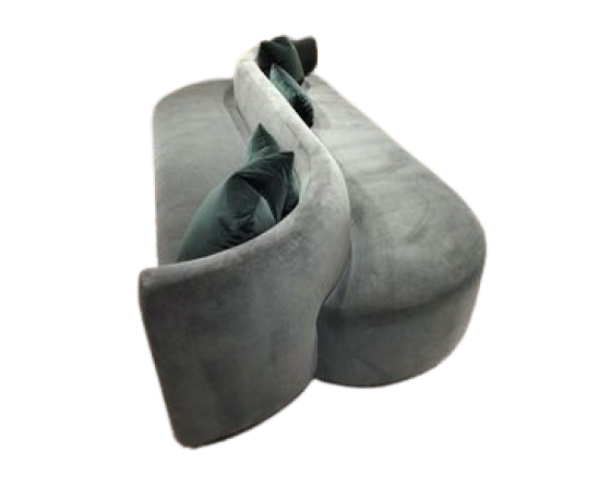 Back to back curved sofa