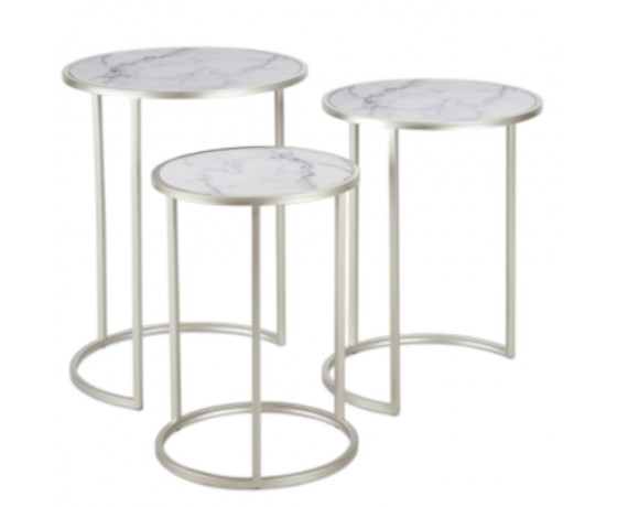 Marble Look Side Tables
