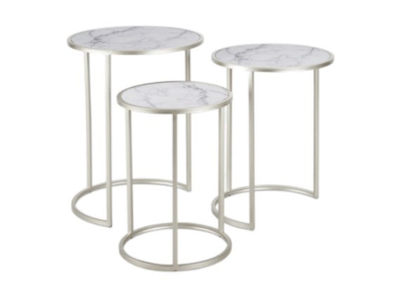 Marble Look Side Tables