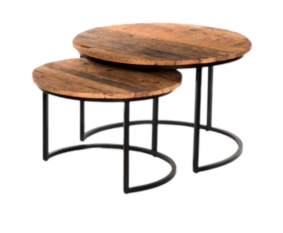 Reclaimed Wood and Metal Tables