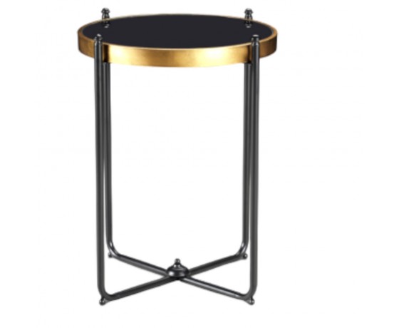 Black and Gold Side Table