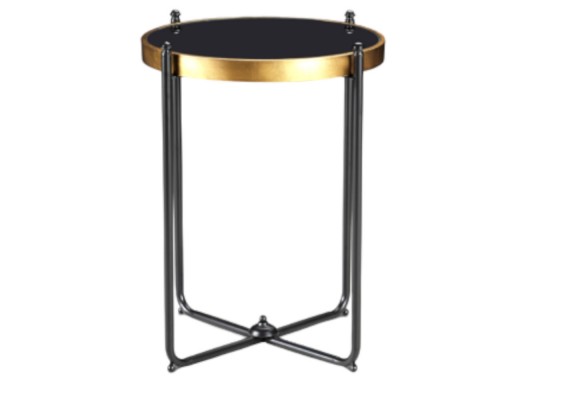 Black and Gold Side Table