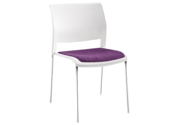 Connect Chair 4 leg uph white