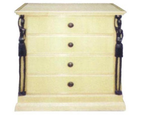 African 4 drawers Pedestal