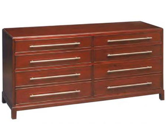 A long chest of eight drawers