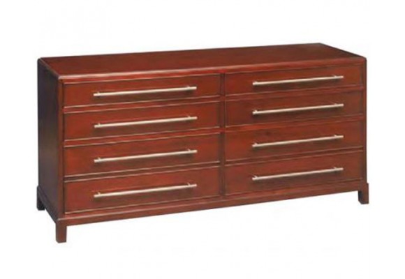 A long chest of eight drawers