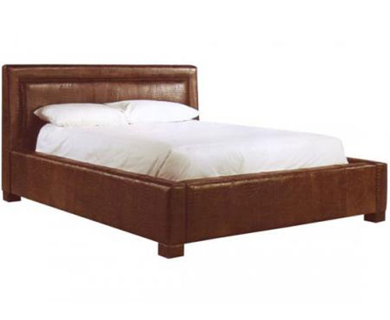 Contemporary styled chunky bed base and headboard