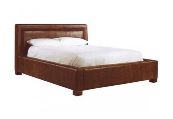 Contemporary styled chunky bed base and headboard