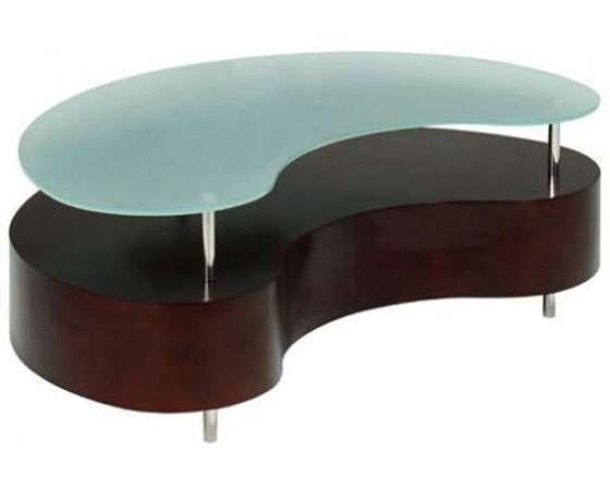 Coffee table in the shape of a broad bean Coffee table in the shape of a broad bean